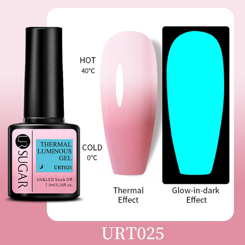 UR SUGAR 7.5ml Luminous Thermal Gel Nail Polish 2 In 1